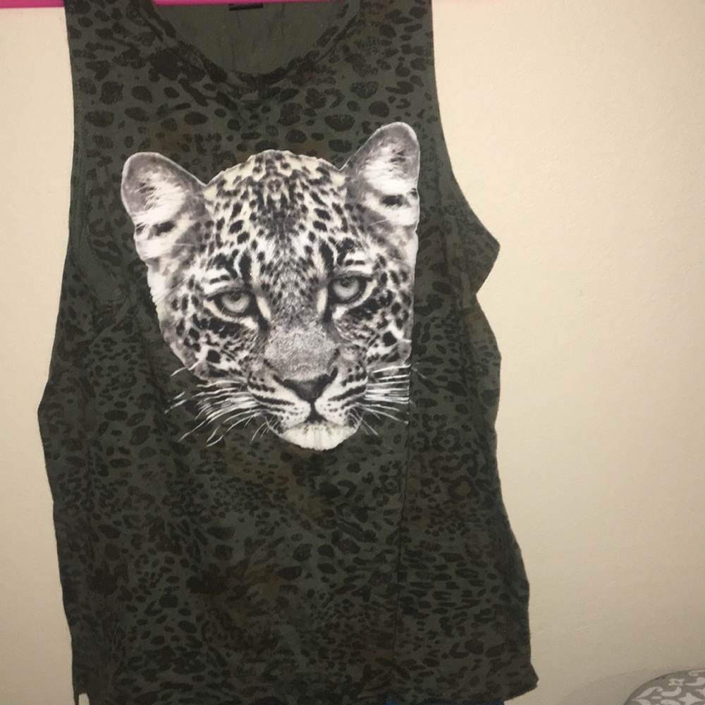leopard design tank top